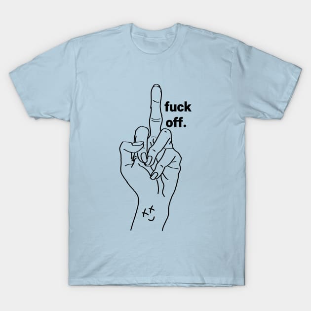 Fuck Off minimalistic aesthetic T-Shirt by Danksthetic